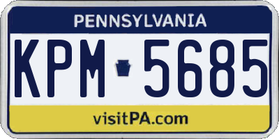 PA license plate KPM5685