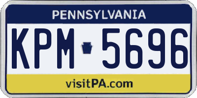 PA license plate KPM5696
