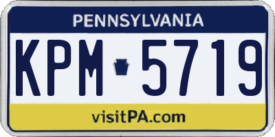 PA license plate KPM5719
