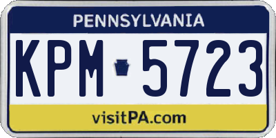PA license plate KPM5723