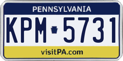 PA license plate KPM5731