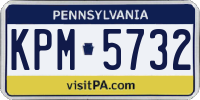 PA license plate KPM5732