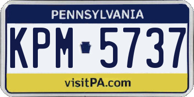 PA license plate KPM5737
