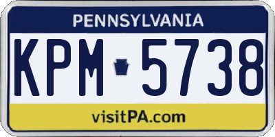 PA license plate KPM5738