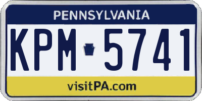PA license plate KPM5741
