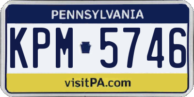 PA license plate KPM5746