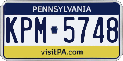 PA license plate KPM5748