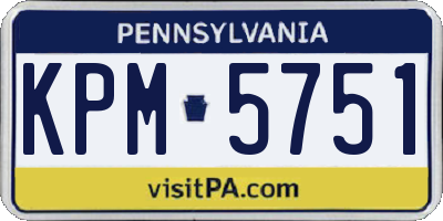 PA license plate KPM5751