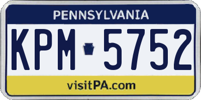 PA license plate KPM5752