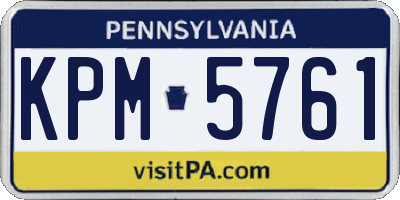 PA license plate KPM5761