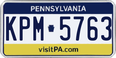 PA license plate KPM5763
