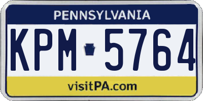 PA license plate KPM5764