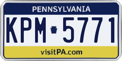 PA license plate KPM5771
