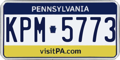 PA license plate KPM5773