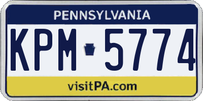 PA license plate KPM5774