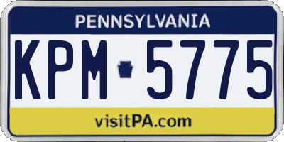PA license plate KPM5775