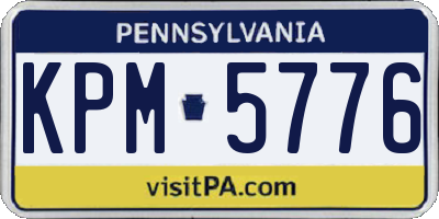 PA license plate KPM5776