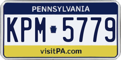 PA license plate KPM5779