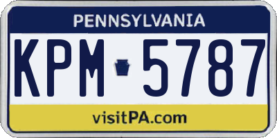 PA license plate KPM5787
