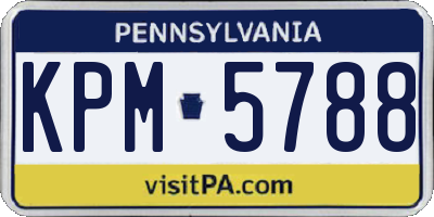 PA license plate KPM5788