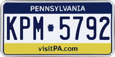 PA license plate KPM5792