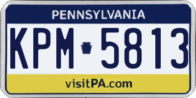 PA license plate KPM5813
