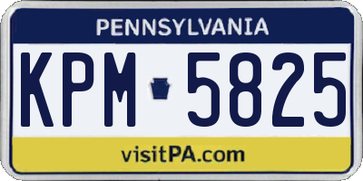 PA license plate KPM5825