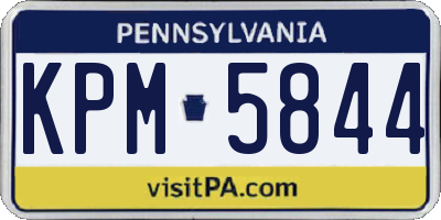 PA license plate KPM5844