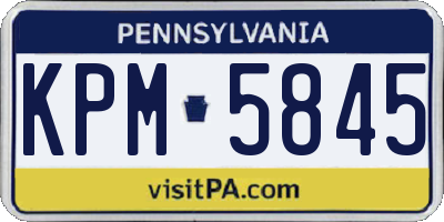 PA license plate KPM5845