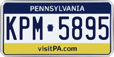 PA license plate KPM5895