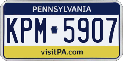 PA license plate KPM5907