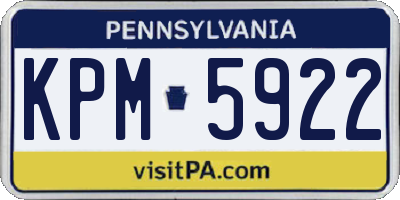 PA license plate KPM5922