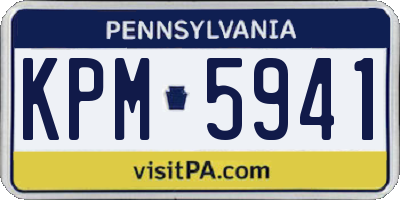 PA license plate KPM5941