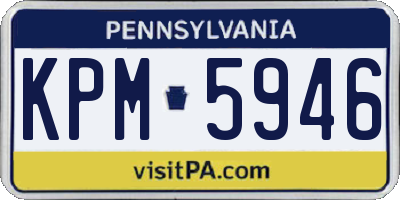 PA license plate KPM5946