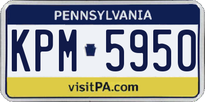 PA license plate KPM5950