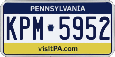PA license plate KPM5952