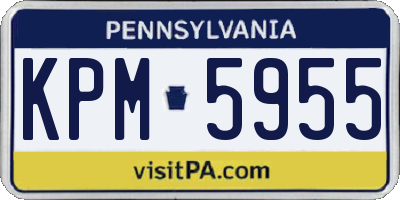 PA license plate KPM5955