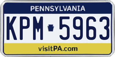 PA license plate KPM5963