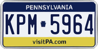 PA license plate KPM5964