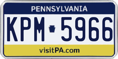 PA license plate KPM5966