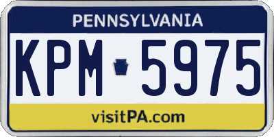 PA license plate KPM5975
