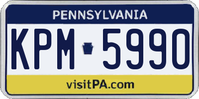 PA license plate KPM5990