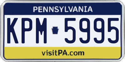 PA license plate KPM5995