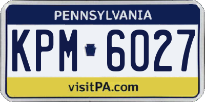 PA license plate KPM6027