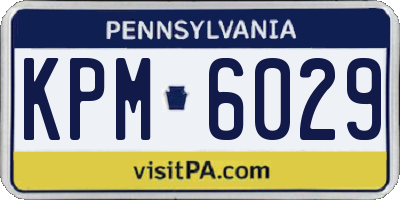 PA license plate KPM6029