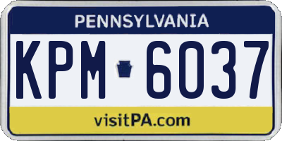 PA license plate KPM6037