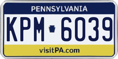 PA license plate KPM6039