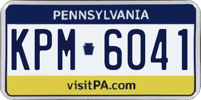 PA license plate KPM6041