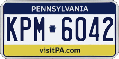 PA license plate KPM6042
