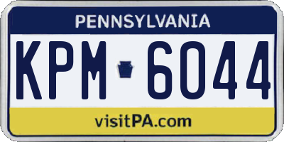 PA license plate KPM6044